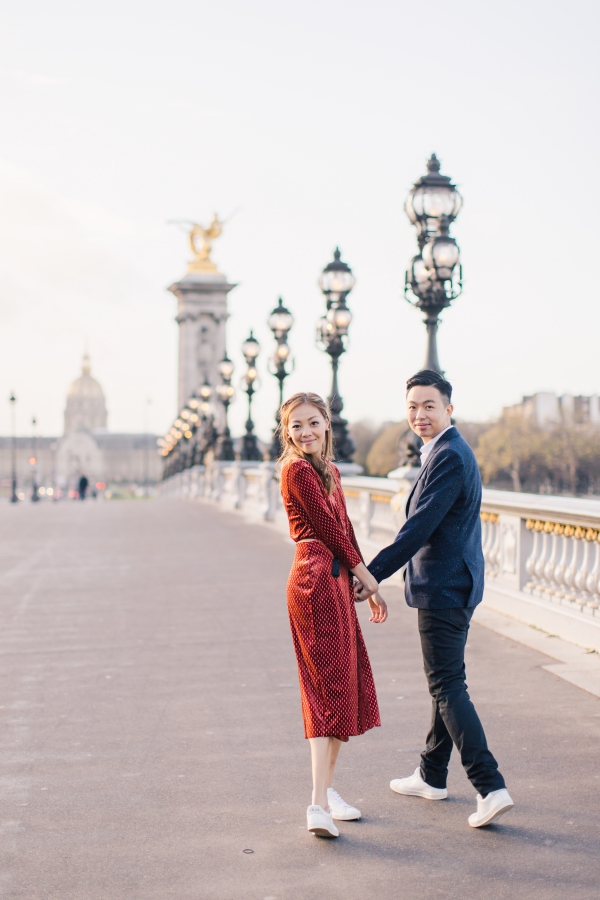 Paris Engagement Photo Session At The Pont Alexandre III Bridge and Louvre Pyramid  by Celine  on OneThreeOneFour 7