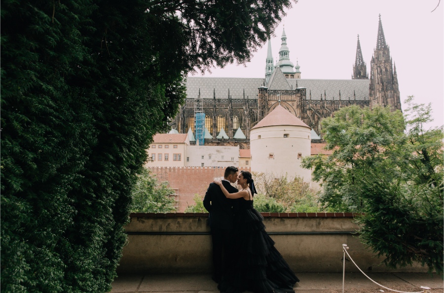 Prague Czech Republic Adventurous prewedding photography with swans, mechanical clock, at Old Town Hall by Nika on OneThreeOneFour 6