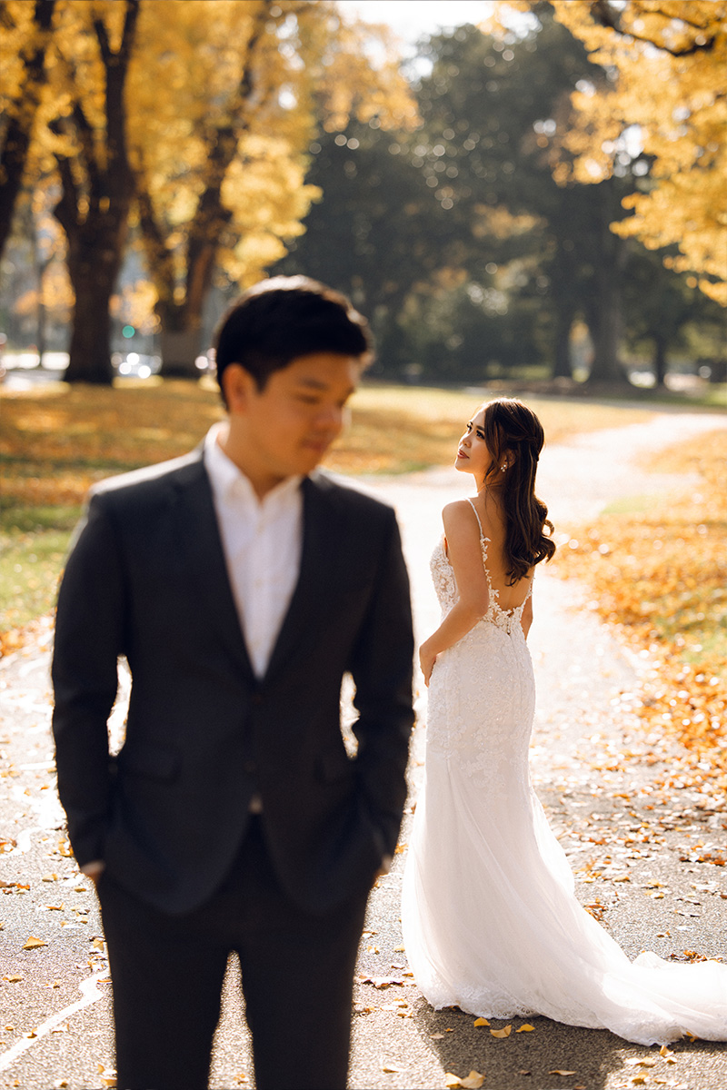 Melbourne Late Autumn Pre-wedding Photoshoot at St Patrick's Cathedral & Half Moon Bay by Freddie on OneThreeOneFour 7