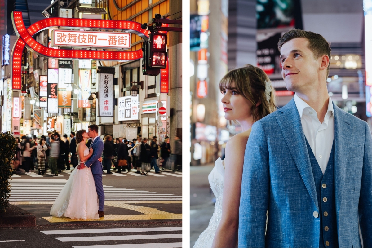 Tokyo Pre-Wedding Photoshoot with Shioiri Park, Lake Kawaguchiko, and Shinjuku by Dahe on OneThreeOneFour 23