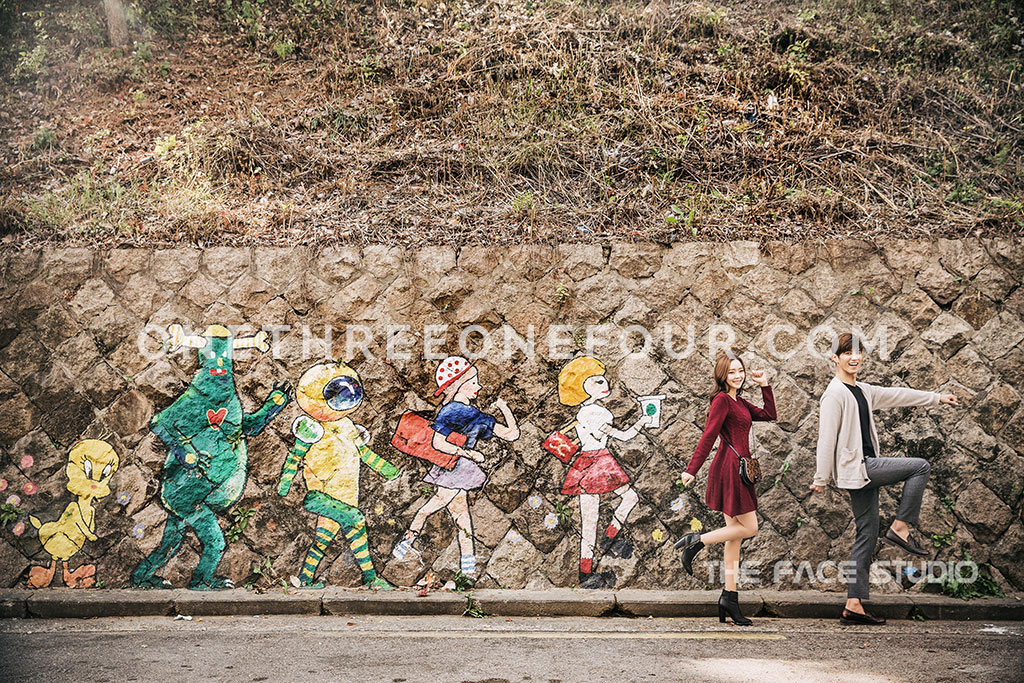 Korean Studio Pre-Wedding Photography: Hongdae (홍대) (Outdoor) by The Face Studio on OneThreeOneFour 24