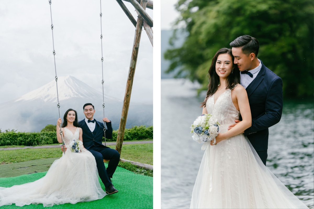 Tokyo Pre-Wedding Photoshoot with Nezu Shrine, Daikanzan Observation Deck, Lake Ashi, and Hakone Shrine by Dahe on OneThreeOneFour 17