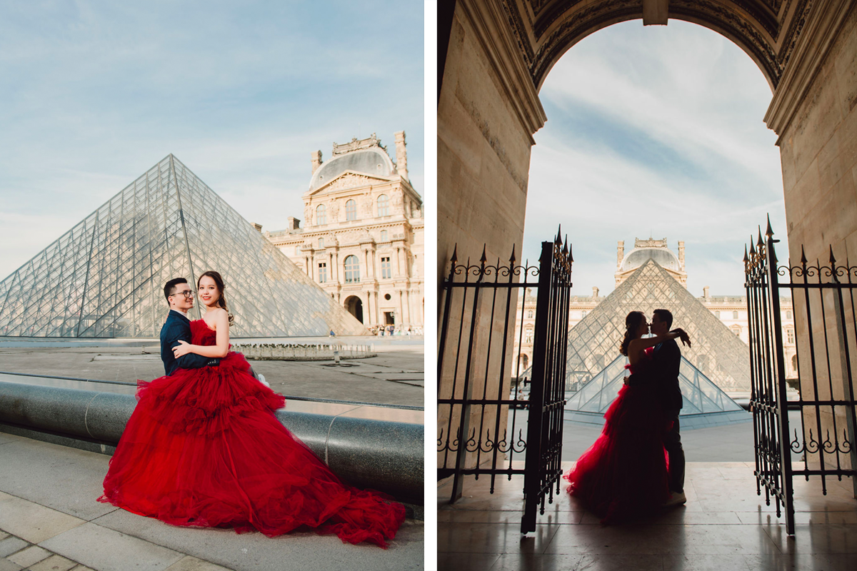 Romance in Paris: Pre-Wedding Photoshoot at Iconic Landmarks | Eiffel Tower, Louvre, Arc de Triomphe, and More by Arnel on OneThreeOneFour 9