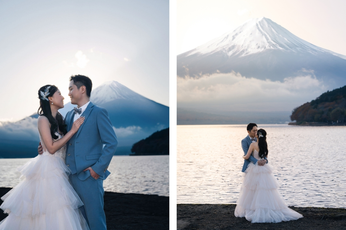 Tokyo Pre-Wedding Photoshoot with Chureito Pagoda, Lake Kawaguchiko, and Lake Yamanaka by Dahe on OneThreeOneFour 22