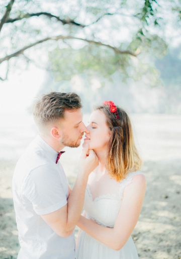 Caucasian Couple's Pre-Wedding Photoshoot At Phuket Island's Pristine Beach