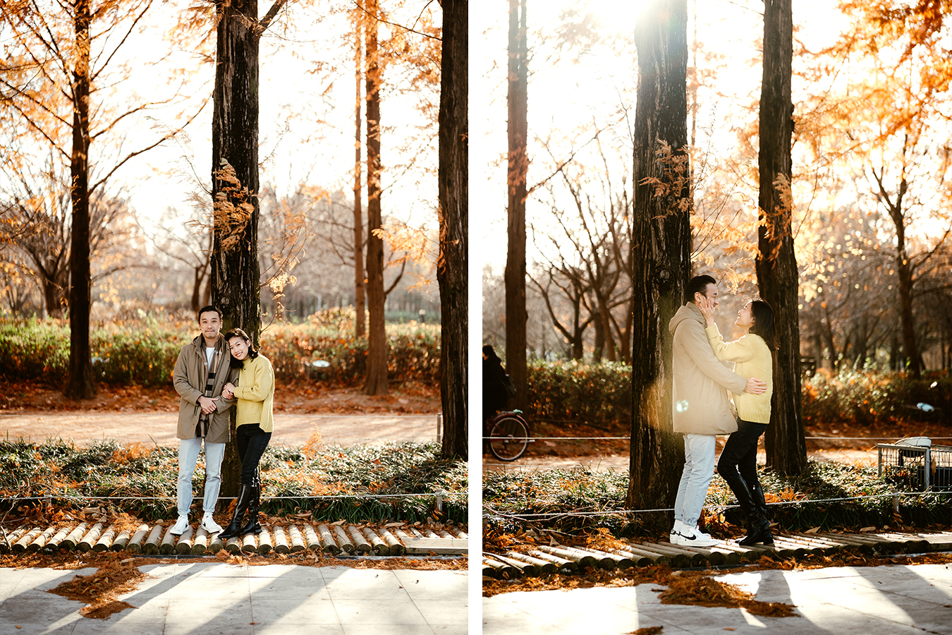 Korea Autumn Casual Couple Photoshoot At Seoul Forest by Jungyeol on OneThreeOneFour 1