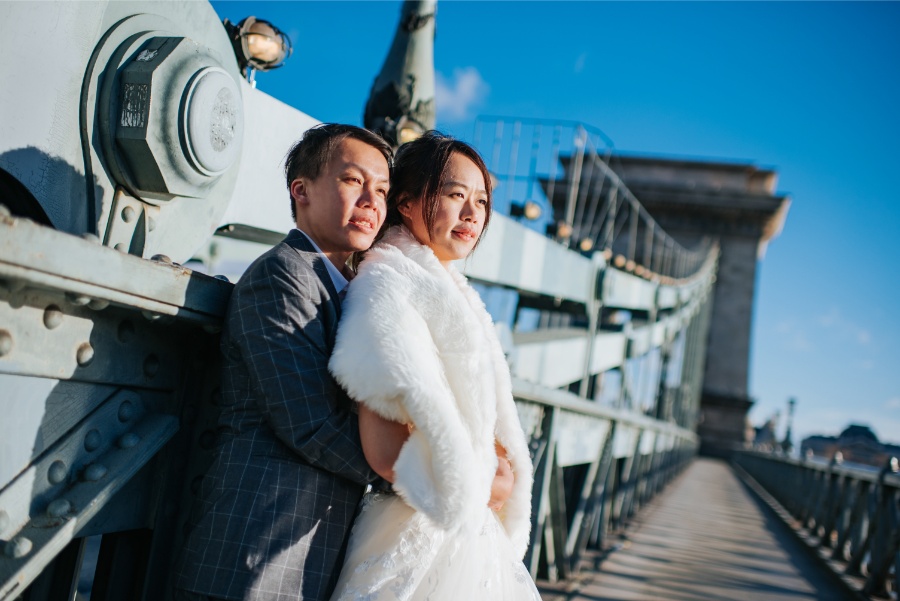 A&A: Budapest Winter Pre-wedding Photoshoot at Fisherman’s Bastion and Széchenyi Chain Bridge by Drew on OneThreeOneFour 20