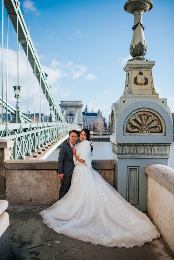 A&A: Budapest Winter Pre-wedding Photoshoot at Fisherman’s Bastion and Széchenyi Chain Bridge by Drew on OneThreeOneFour 21