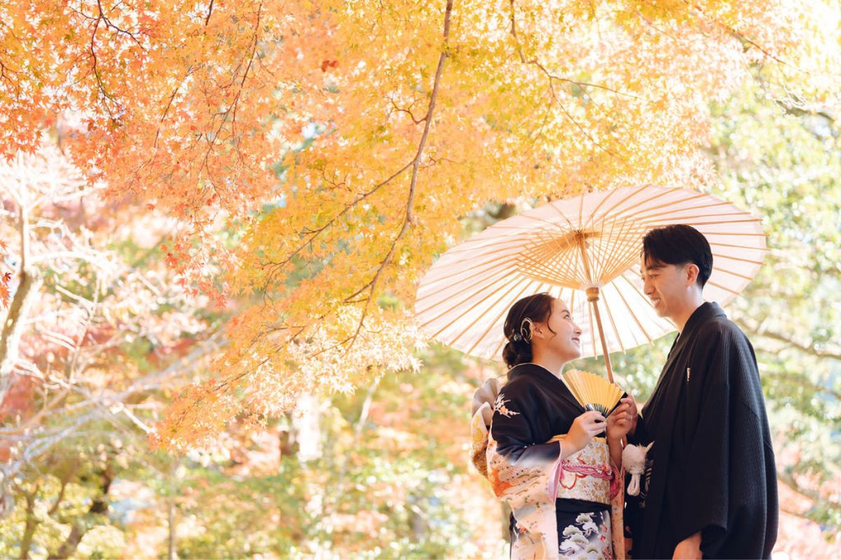 Kyoto & Nara Autumn Prewedding Photoshoot In Kimono And At Nara Deer Park by Kinosaki on OneThreeOneFour 0