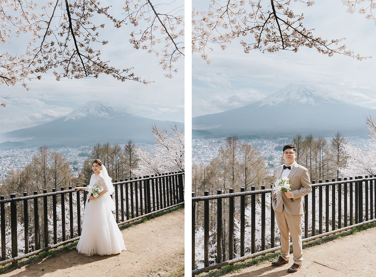 Sakura Prewedding Photoshoot Amidst Mt. Fuji and Tokyo's Full Bloom by Dahe on OneThreeOneFour 11