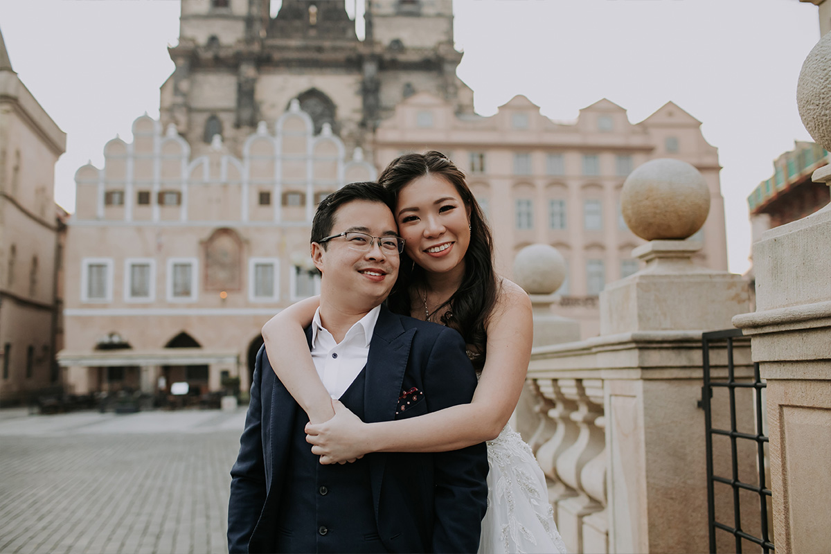 Prague Pre-Wedding Photoshoot with Astronomical Clock, Old Town Square & Charles Bridge by Nika on OneThreeOneFour 5