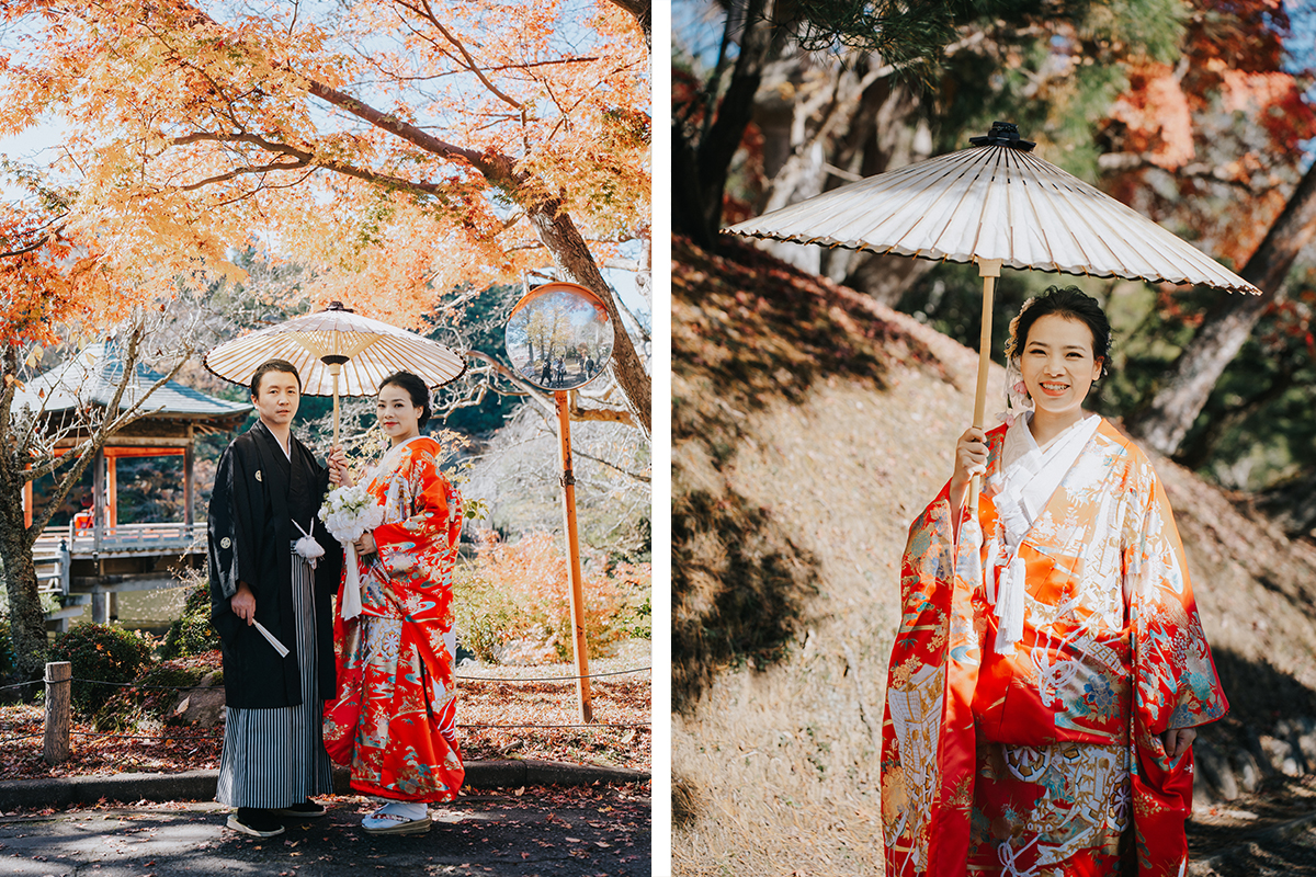 Japan Autumn Pre-Wedding Photoshoot in Tokyo with Maple Leaves by Cui Cui on OneThreeOneFour 1