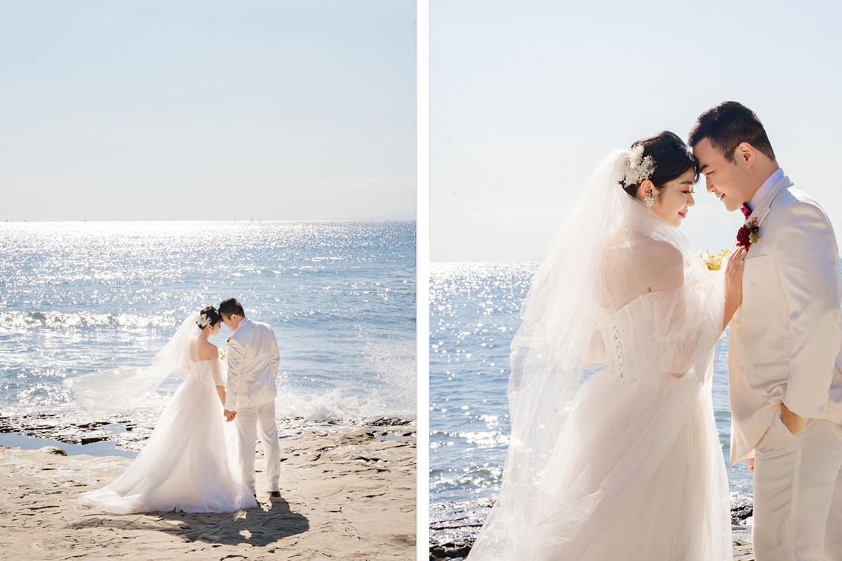 Japan Tokyo Beach Romantic Pre-Weddng Photoshoot by Yu on OneThreeOneFour 1