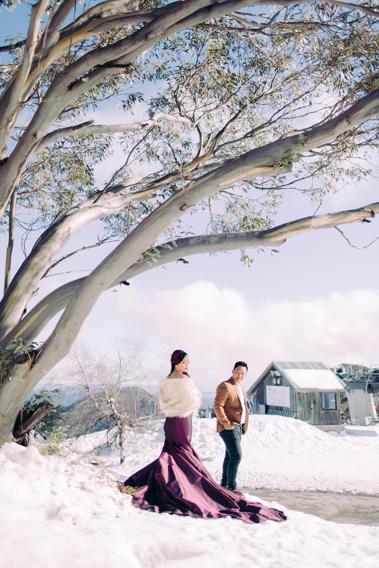 Winter Pre-Wedding Photoshoot with Huskies in Melbourne  by Freddie on OneThreeOneFour 10