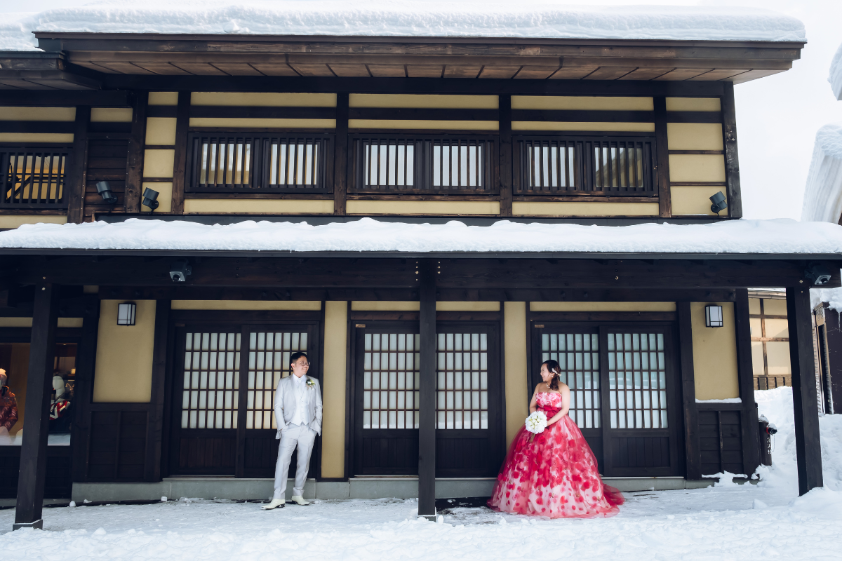 Hokkaido Prewedding Photoshoot At Lake Toya, Hilton Niseko Village And Kimono Shoot In Kaributo Shrine In Winter by Kuma on OneThreeOneFour 17