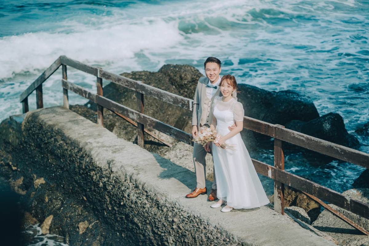 Taiwan Pre-Wedding Photoshoot Ferry Ride Pier Old Town Sea Beach by  on OneThreeOneFour 35