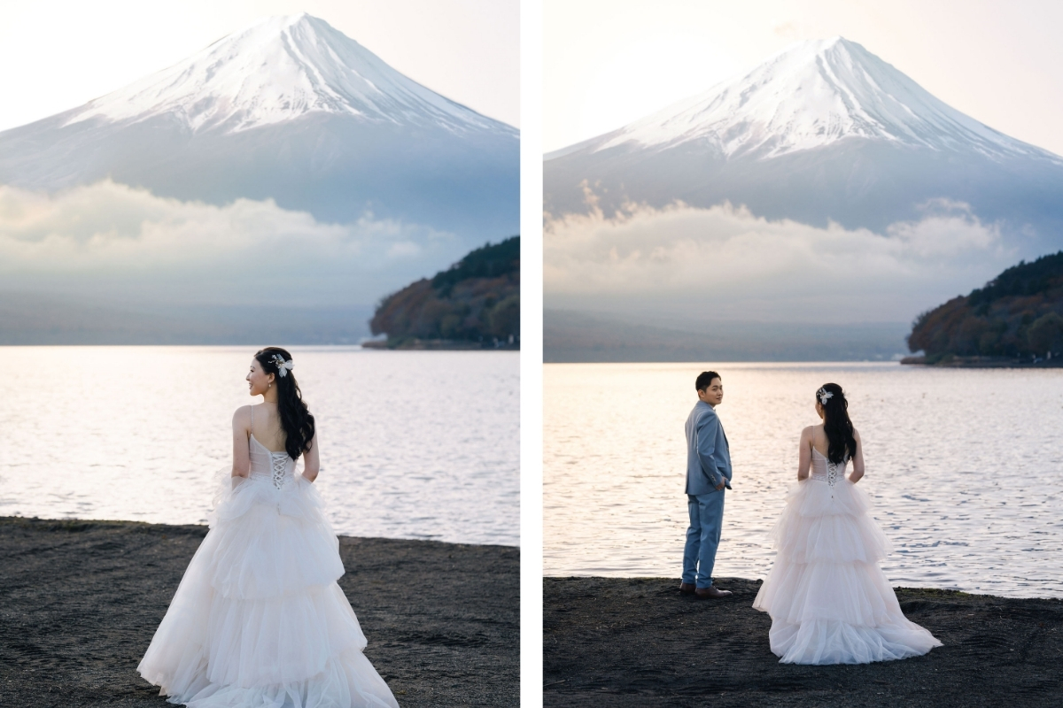 Tokyo Pre-Wedding Photoshoot with Chureito Pagoda, Lake Kawaguchiko, and Lake Yamanaka by Dahe on OneThreeOneFour 23