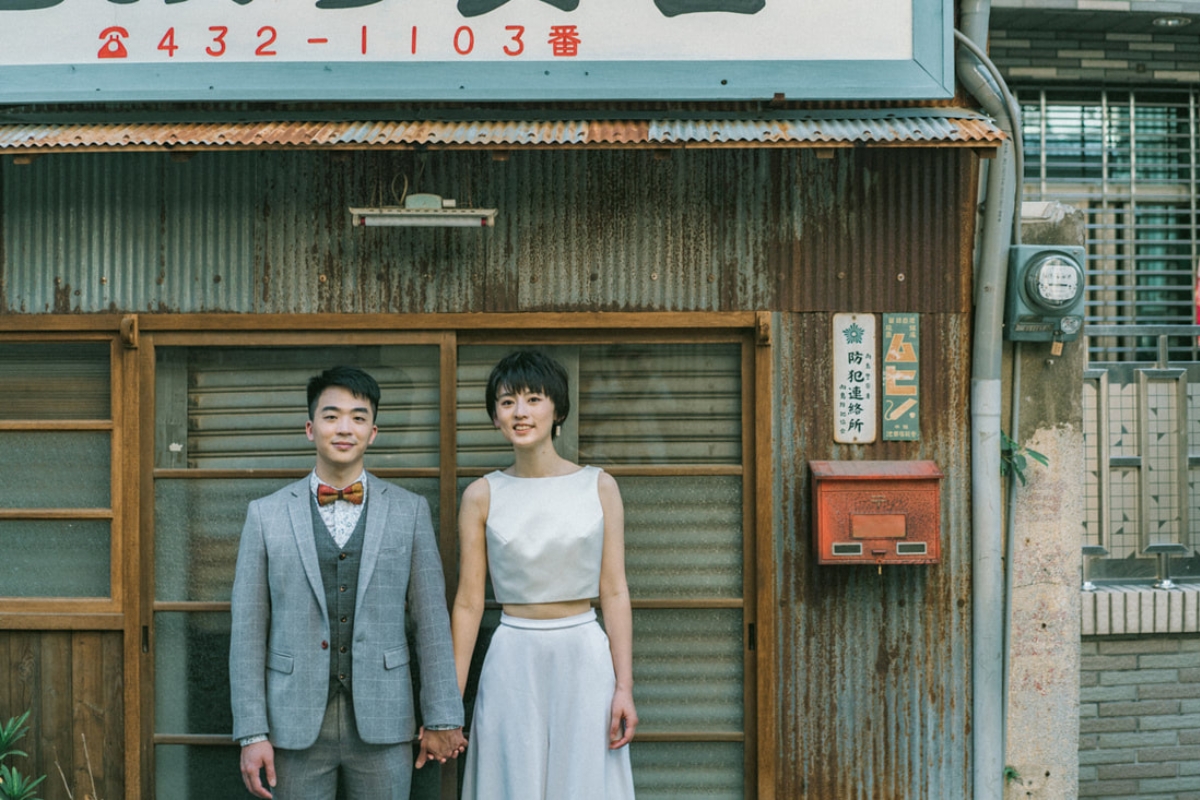 Taiwan Pre-Wedding Photoshoot Quiet Streets Storefronts Beach by  on OneThreeOneFour 0