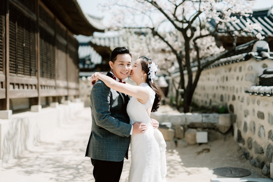 T&J: Korea Cherry Blossom Pre-wedding Photoshoot at Namsangol Hanok Village and Seoul Forest by Jungyeol on OneThreeOneFour 11