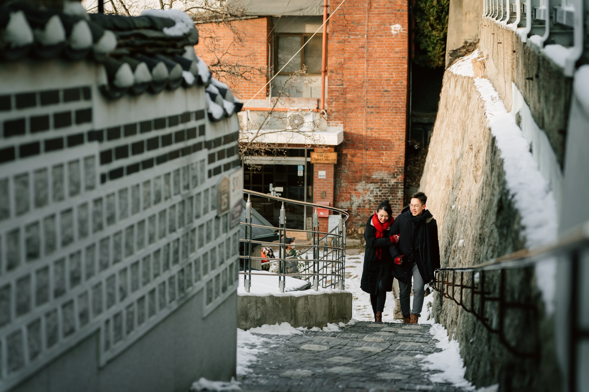 Whispers of Love in Seoul's Winter Wonderland: Snowy Pre-Wedding Extravaganza by Jungyeol on OneThreeOneFour 37