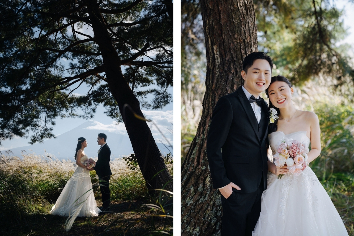 Tokyo Pre-Wedding Photoshoot with Chureito Pagoda, Lake Kawaguchiko, and Lake Yamanaka by Dahe on OneThreeOneFour 11