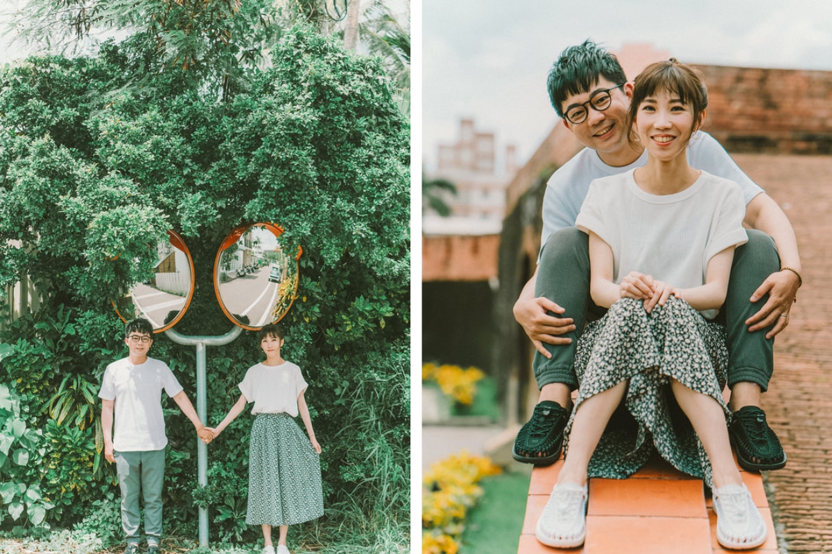 Taiwan Pre-Wedding Photoshoot Quiet Neighbourhood Rooftops Countryside Beach by  on OneThreeOneFour 6