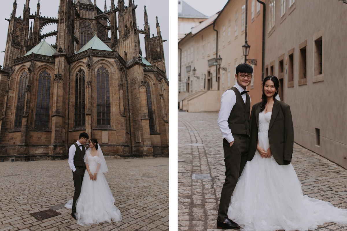 Prague Pre-Wedding Photoshoot with Old Town Square, Astronomical Clock, Charles Bridge and St Vitus Cathedral by Nika on OneThreeOneFour 17