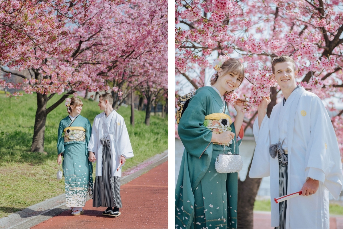 Tokyo Pre-Wedding Photoshoot with Shioiri Park, Lake Kawaguchiko, and Shinjuku by Dahe on OneThreeOneFour 1