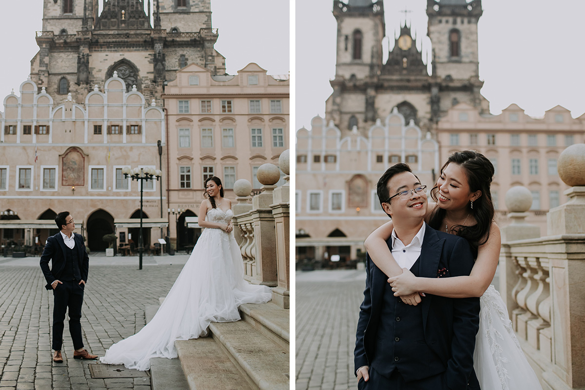Prague Pre-Wedding Photoshoot with Astronomical Clock, Old Town Square & Charles Bridge by Nika on OneThreeOneFour 4