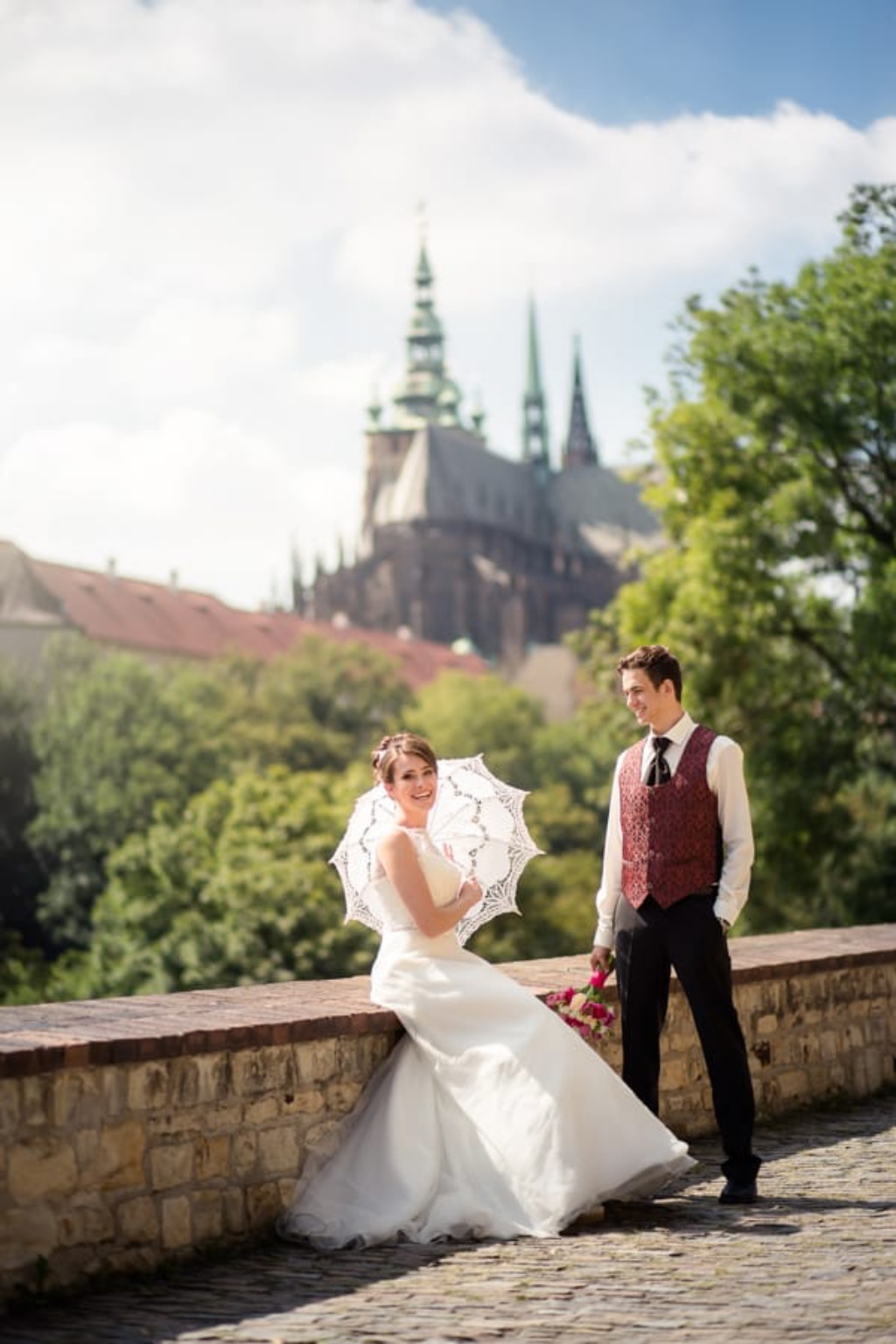 Prague Elopement Wedding At Spanish Synagogue And Charles Bridge  by Roman  on OneThreeOneFour 16