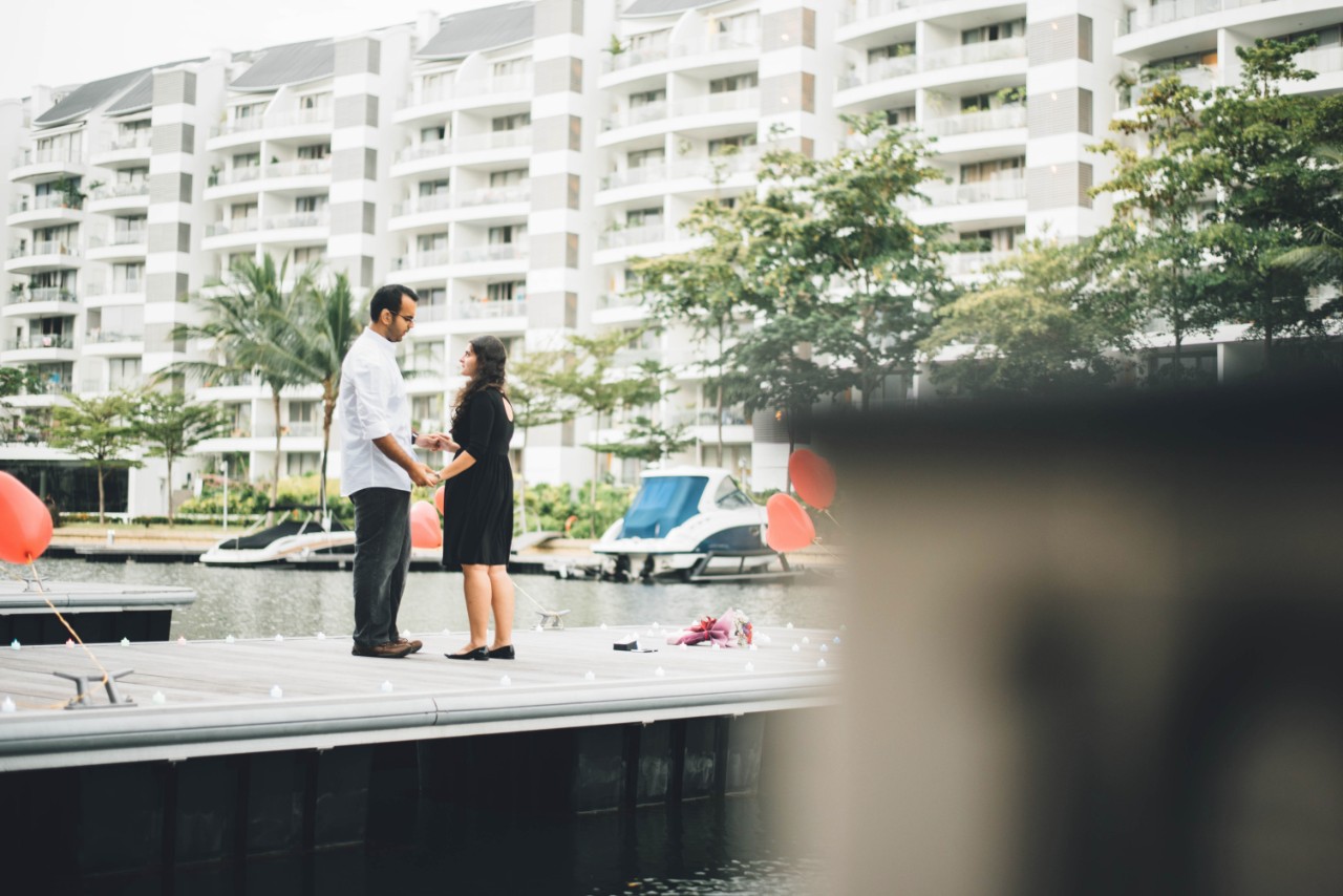 singapore surprise proposal yacht