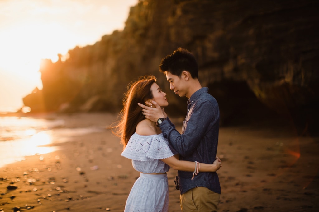 bali post-wedding couple shoot nyanyi beach