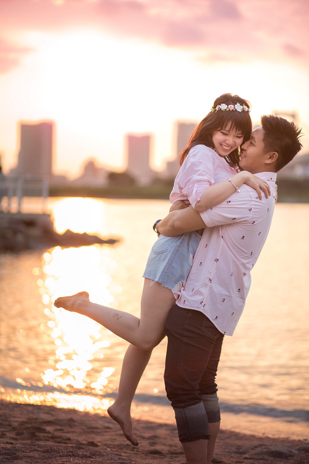 casual couple family shoot tokyo odaiba