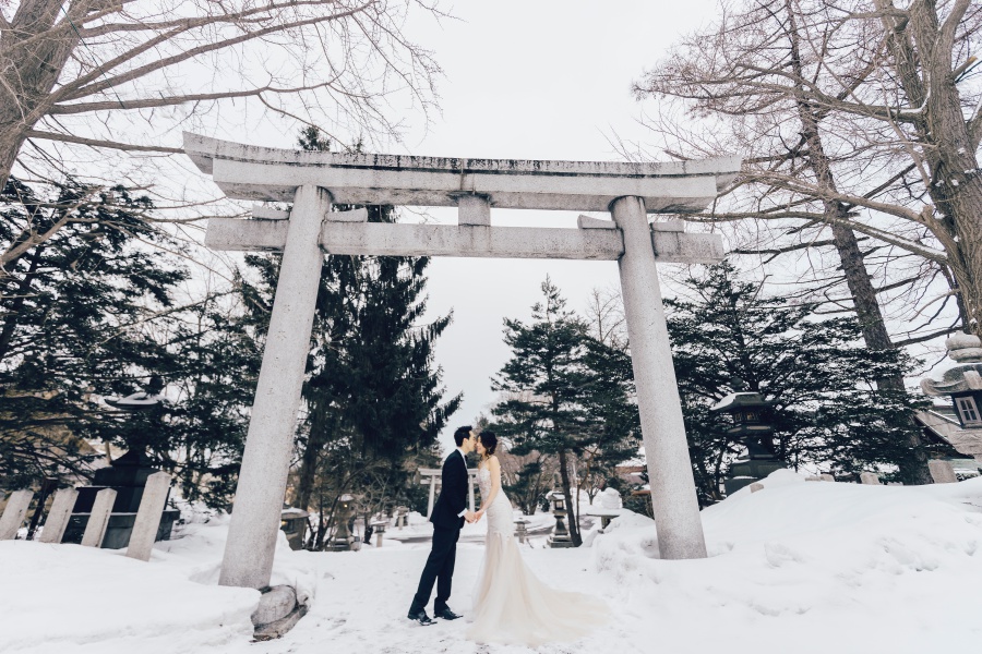 Hokkaido Outdoor Pre-Wedding Photoshoot At Otaru Canal And Nikka Whiskey Museum During Winter  by Nham on OneThreeOneFour 25