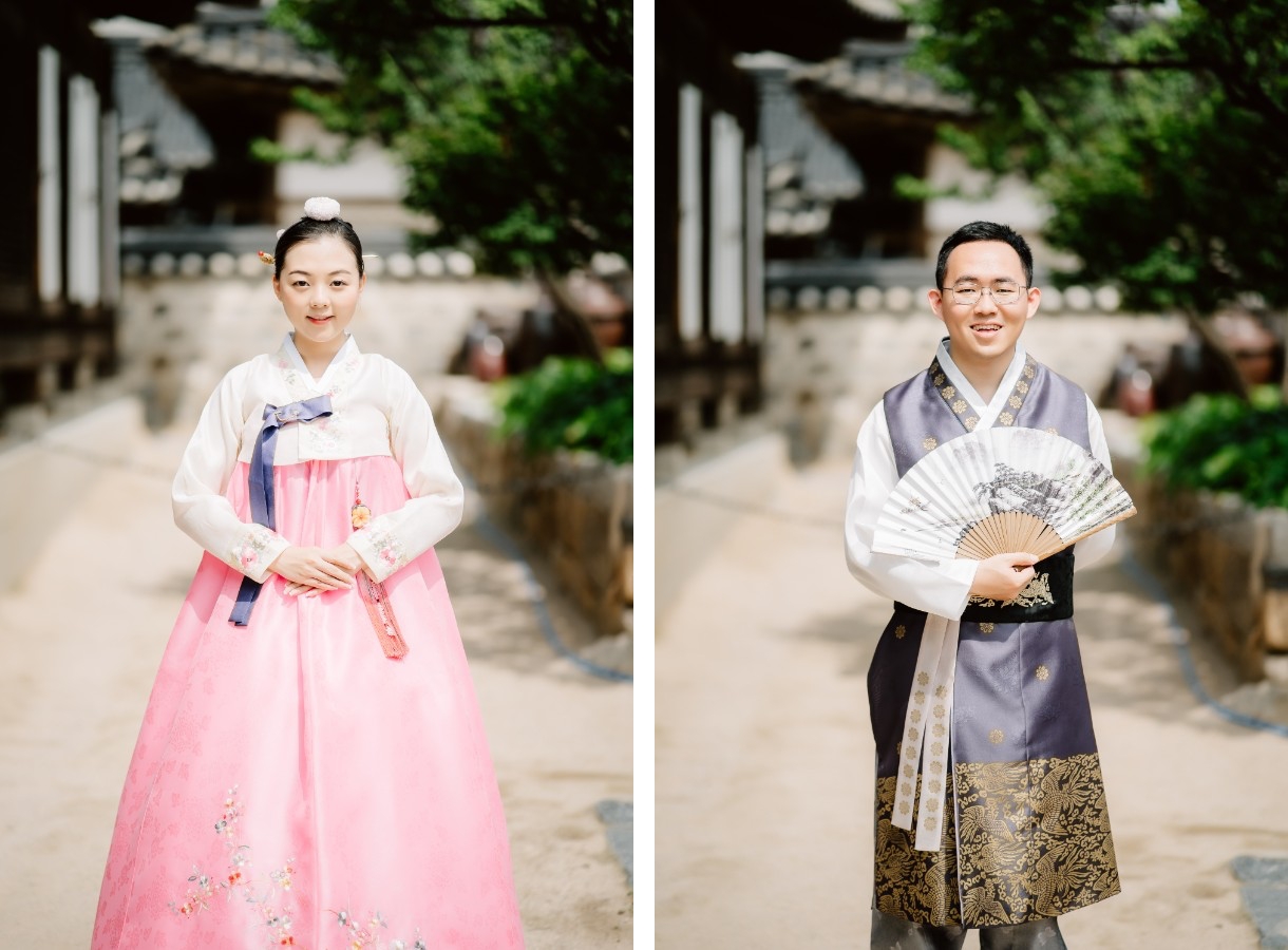J&T: Namsangol Hanok Village hanbok pre-weddding photoshoot by Jungyeol on OneThreeOneFour 9