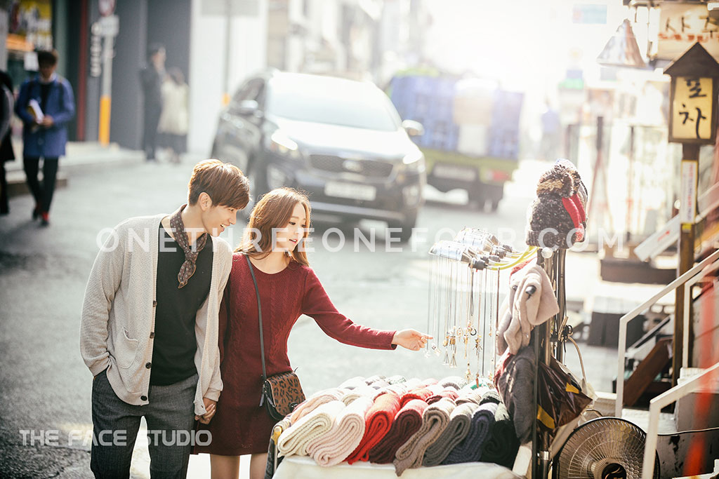 Korean Studio Pre-Wedding Photography: Hongdae (홍대) (Outdoor) by The Face Studio on OneThreeOneFour 8