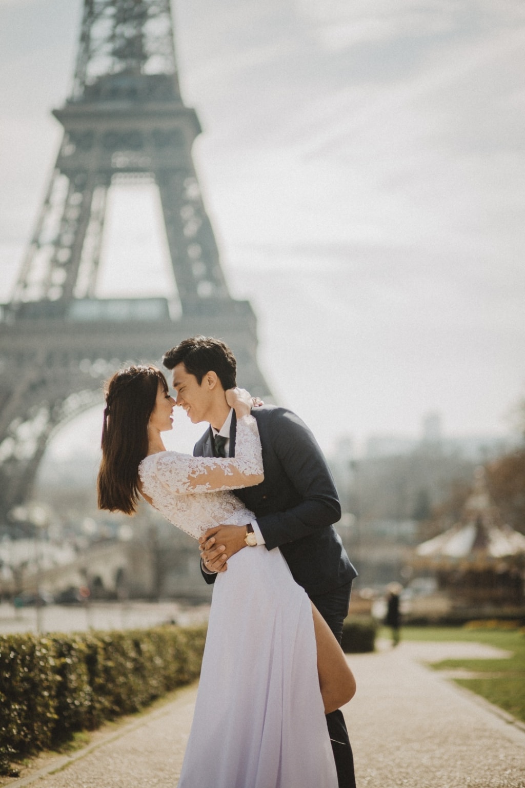 Paris Pre-Wedding Photoshoot for Singapore Couple Around The Eiffel Tower  by LT on OneThreeOneFour 25