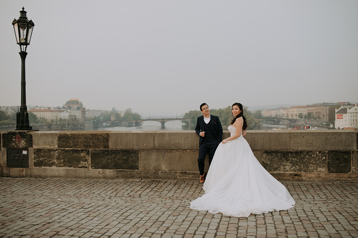 Prague Pre-Wedding Photoshoot with Astronomical Clock, Old Town Square & Charles Bridge by Nika on OneThreeOneFour 10
