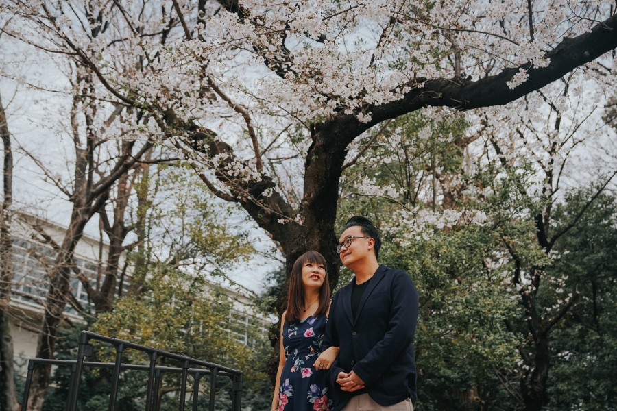 S&X: Tokyo Cherry Blossoms Engagement Photoshoot on a Boat Ride at Chidori-ga-fuchi Moat by Ghita on OneThreeOneFour 12