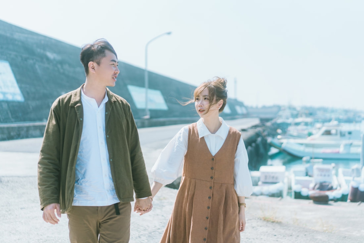 Taiwan Pre-Wedding Photoshoot Ferry Ride Pier Old Town Sea Beach by  on OneThreeOneFour 11