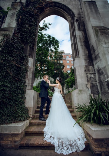 London Pre-Wedding Photoshoot At Abandoned Church Ruins And Richmond Park 