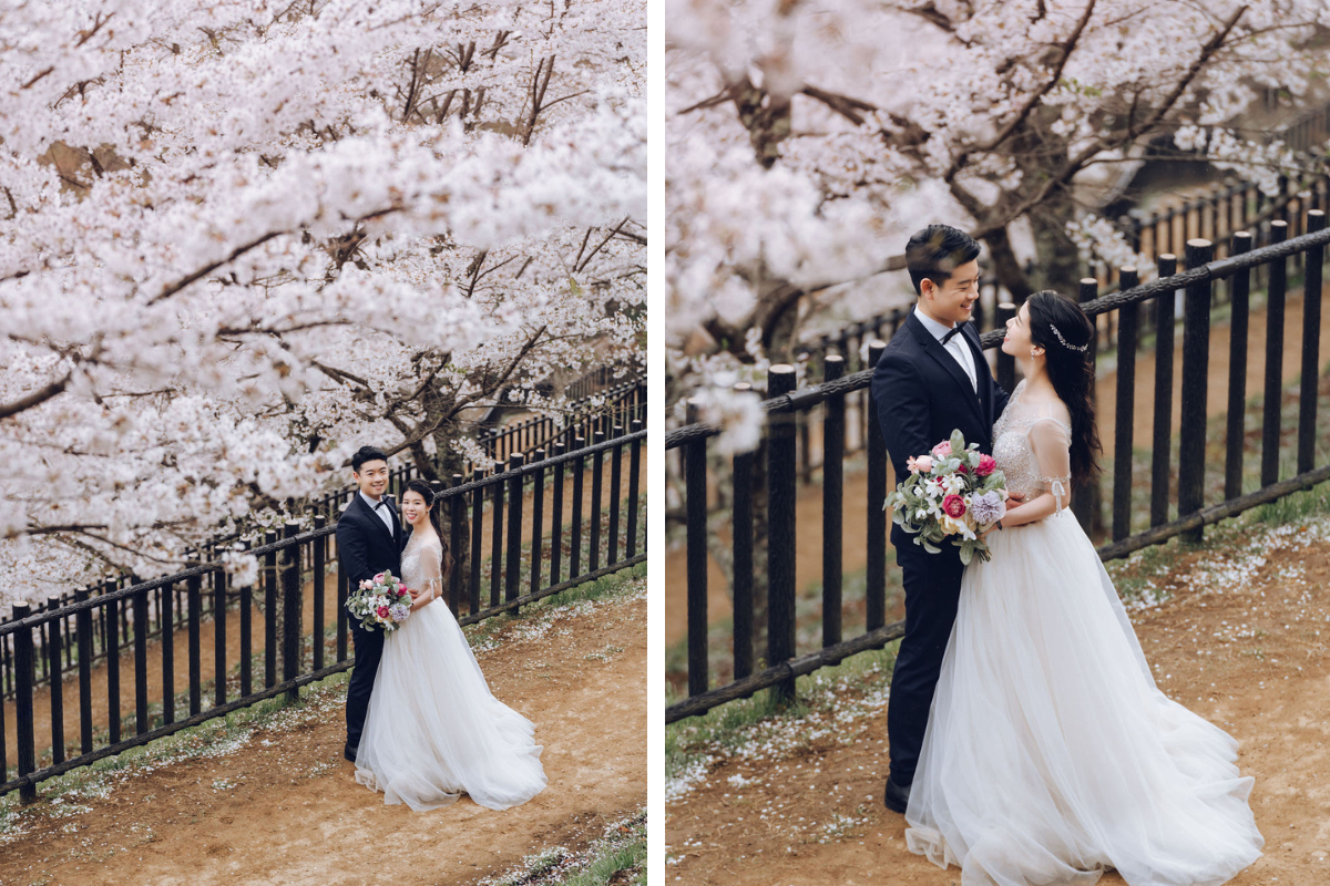 US Couple's Spring Season Kimono & Prewedding Photoshoot At Chureito Pagoda, Lake Kawaguchiko In Tokyo by Cui Cui on OneThreeOneFour 13