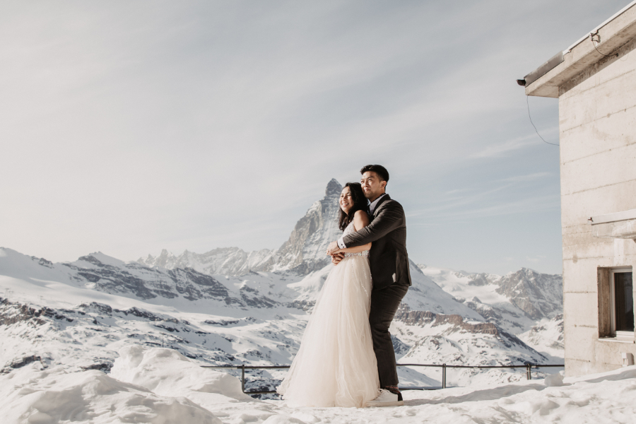 Pre-wedding on the idyllic snowy mountain, Zermatt, Matterhorn by Tamara on OneThreeOneFour 0