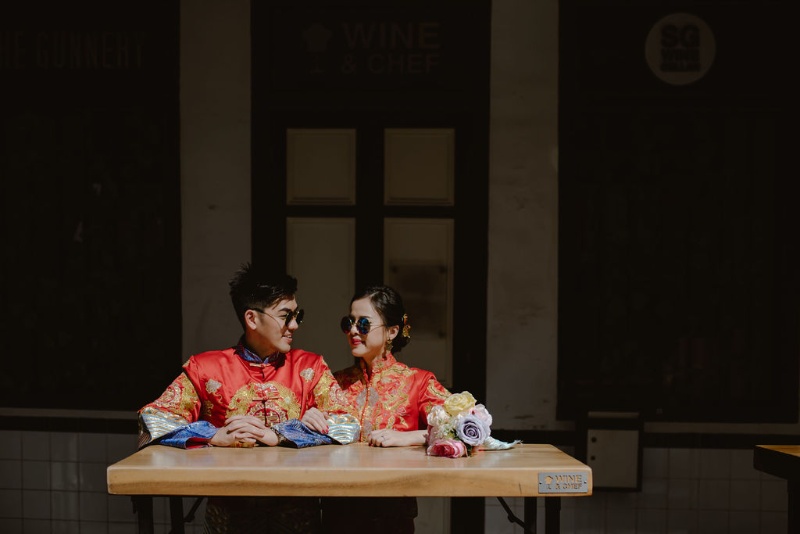 M&C: Singapore Outdoor Pre-wedding in traditional wedding outfit by Samantha on OneThreeOneFour 13