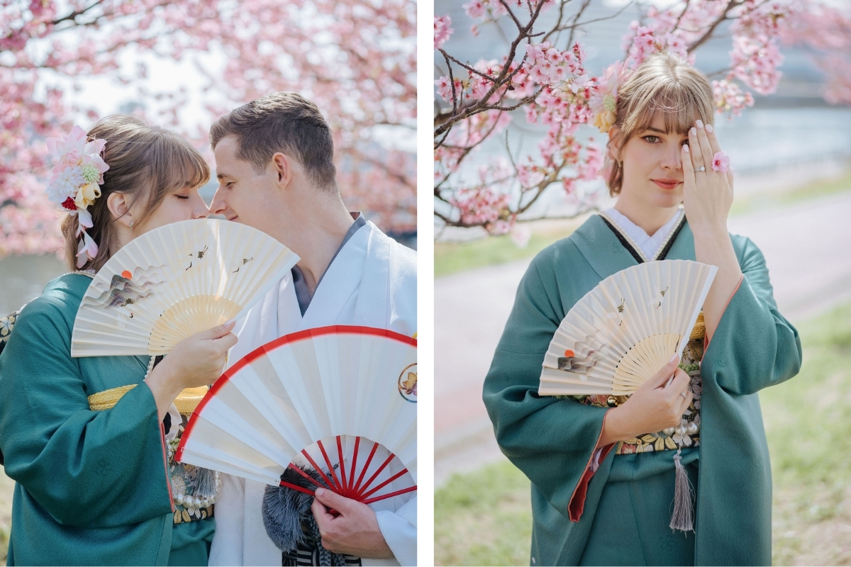 Tokyo Pre-Wedding Photoshoot with Shioiri Park, Lake Kawaguchiko, and Shinjuku by Dahe on OneThreeOneFour 4