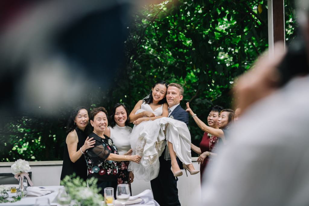 Singapore Wedding Day Photography: Intimate Interracial Wedding At Da Paolo Restaurant And Bar  by Cheng  on OneThreeOneFour 24