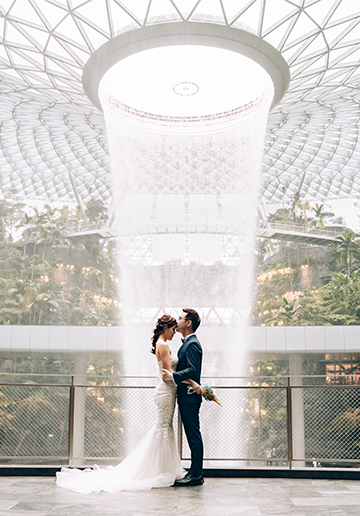 K&V: Pre-wedding in Singapore at Jewel, Gardens by the Bay and Jurong Lake Gardens