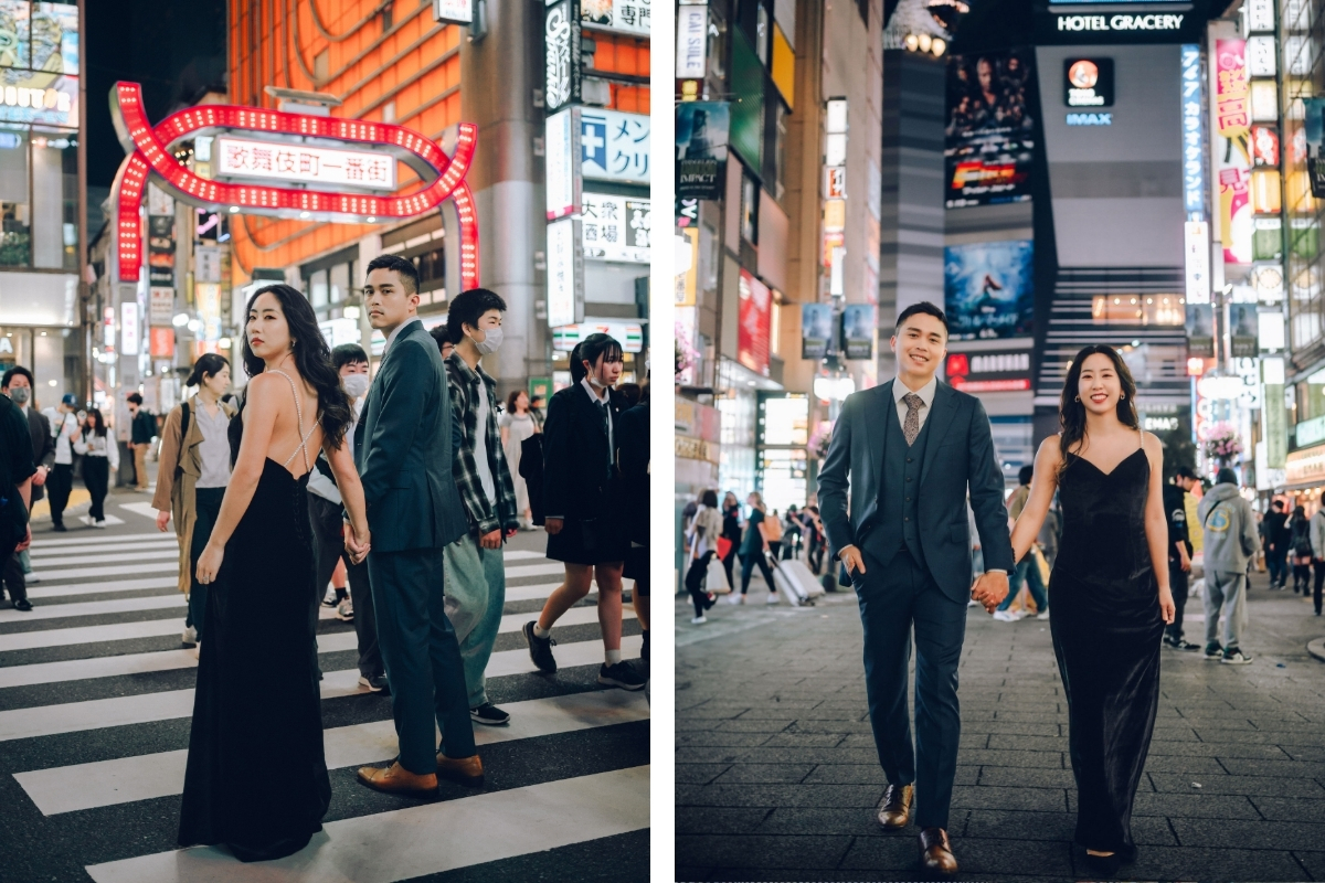 Tokyo Pre-Wedding Photoshoot with Chureito Pagoda, Lake Kawaguchiko, and Shinjuku by Dahe on OneThreeOneFour 40