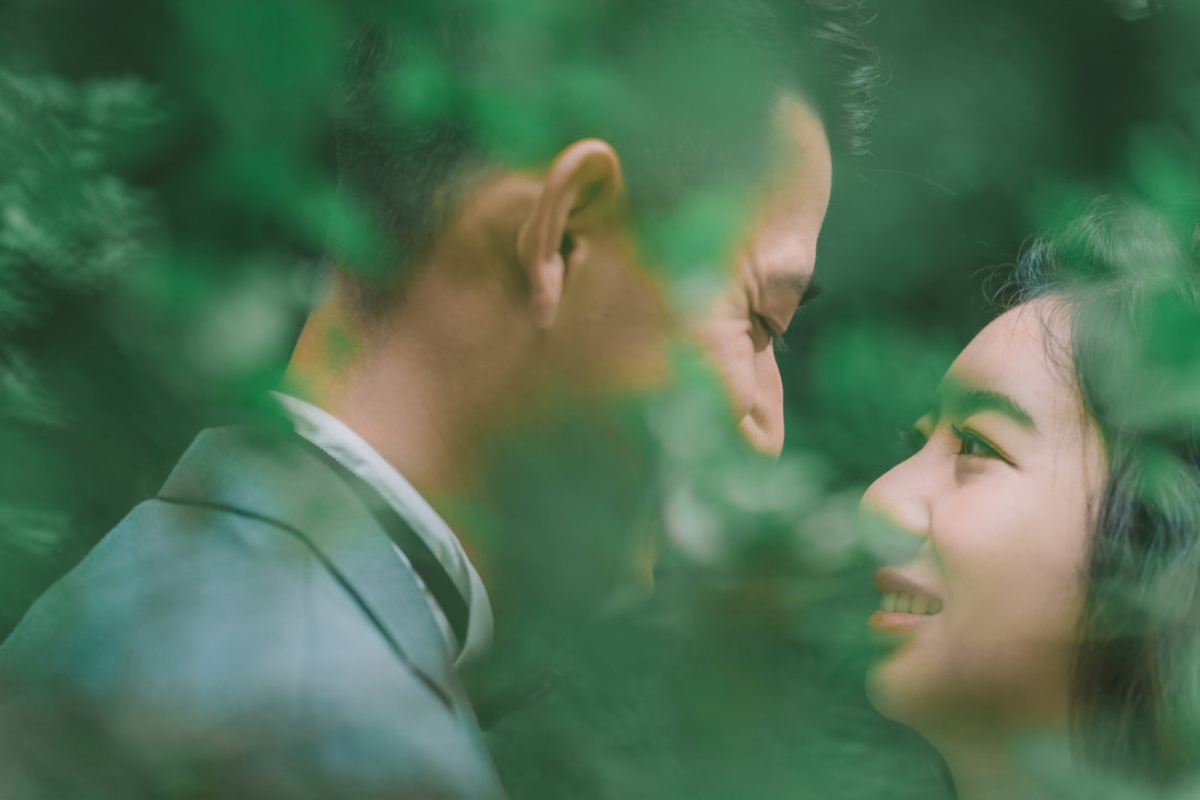 Taiwan Pre-Wedding Photoshoot Abandoned Estate Blue House Gardens by  on OneThreeOneFour 44