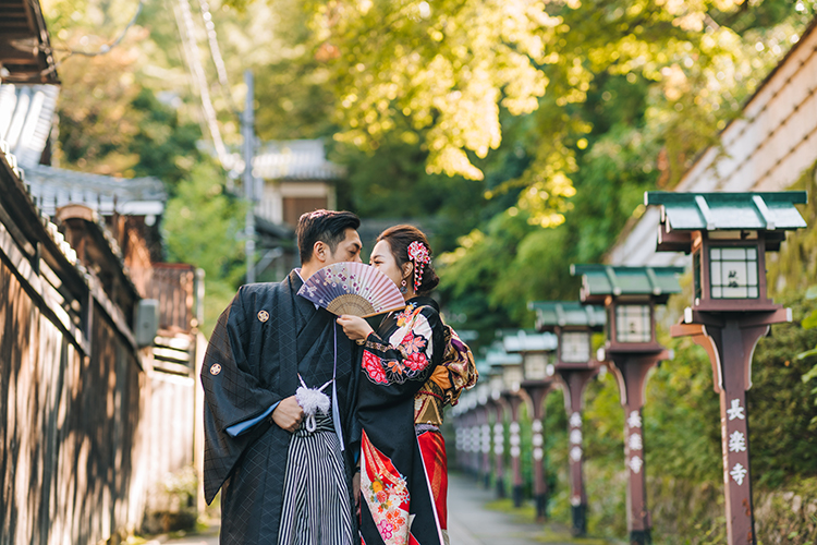 kyoto kimono wedding photoshoot Ninenzaka